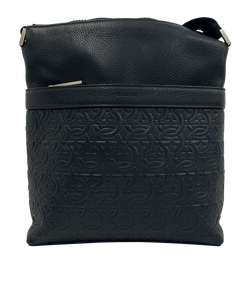 Crossbody, Piel, Negro,Cofre Impres,3